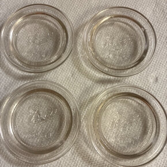 Ball Mason Jar Other - Ball Jar Mason Jar Lid Glass Inserts No 10 lot of 4 Vintage